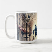 In Paris - Frankreich - Aquarellmalerei Kaffeetasse (Links)