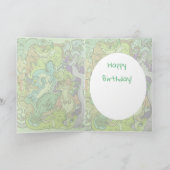 In Party Dragons zum Geburtstag verpackt Karte (Innenseite)