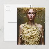 In Pasta gekleidet Postkarte (Vorne/Hinten)