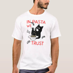 In Pasta We Trust – Lustiges T-Shirt für Katzenlie
