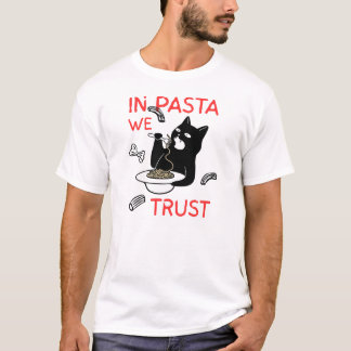 In Pasta We Trust – Lustiges T-Shirt für Katzenlie