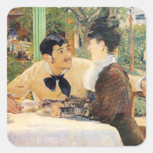 In Pater Lathuille's Edouard Manet Quadratischer Aufkleber