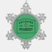 In Peabody, MA Weihnachten Schneeflocken Zinn-Ornament (Vorderseite)