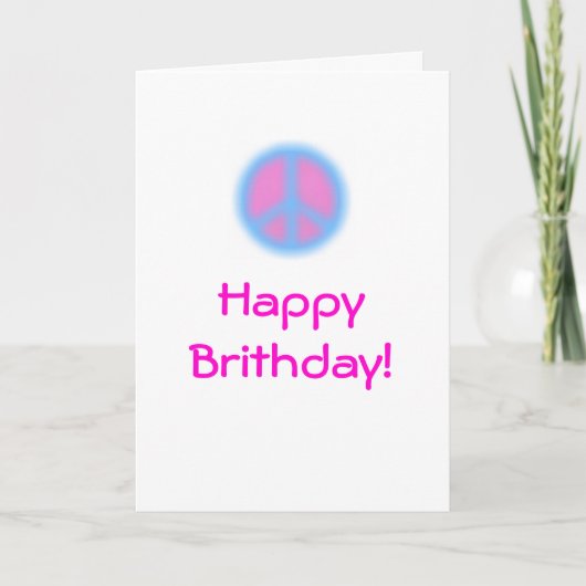 In Peaceful Birthday Karte (Vorderseite)
