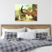 In Peacock, Doves, Chickens and a Jay in a Park Leinwanddruck (Insitu (Schlafzimmer))