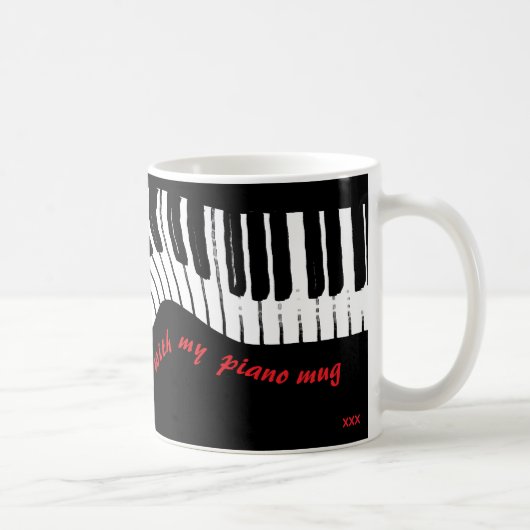 In perfect harmony – piano design coffee mug kaffeetasse (Rechts)