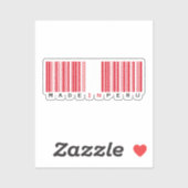 In Peru hergestellter Barcode-Flaggenaufkleber Aufkleber (Blatt)