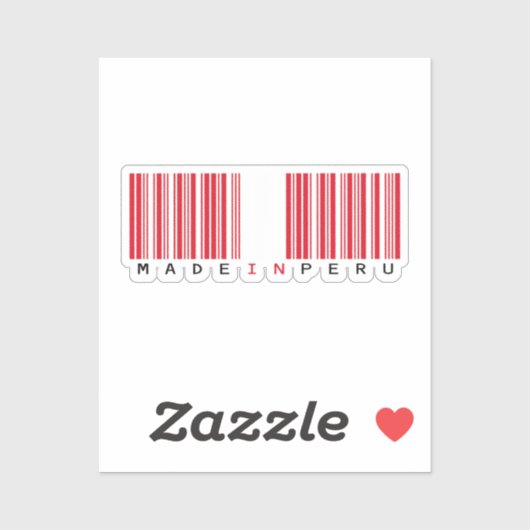 In Peru hergestellter Barcode-Flaggenaufkleber Aufkleber (Blatt)