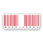 In Peru hergestellter Barcode-Flaggenaufkleber Aufkleber (Vorderseite)
