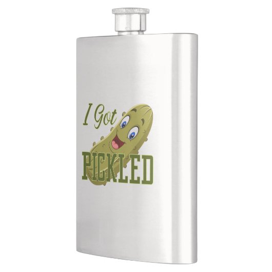"In pickled Delight: Ich Got pickled!" Flachmann (Links)
