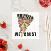 In Pizza krusten wir Serviette (Beispiel)