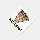 In Pizza krusten wir Serviette (Ecke)