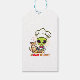 In Pizza We Trust Alien Chef Art Geschenkanhänger