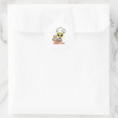 In Pizza We Trust Alien Chef Art Runder Aufkleber (Tasche)