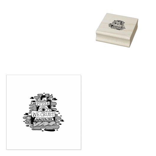 In Pizzas Crust Gummistempel (Stempel)