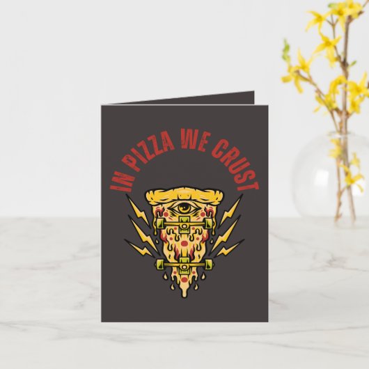 In Pizzas Crust Karte (Gelbe Blume)