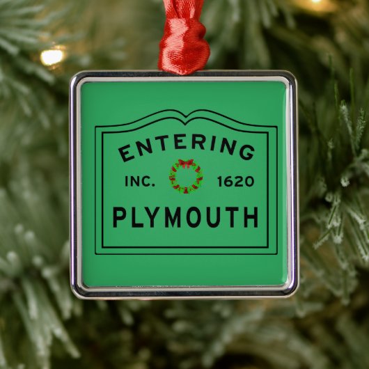 In Plymouth, MA Holiday Wreath Ornament Aus Metall (Baum)