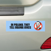 In Polen erzählen sie Obama-Witze Autoaufkleber (Auf Auto)