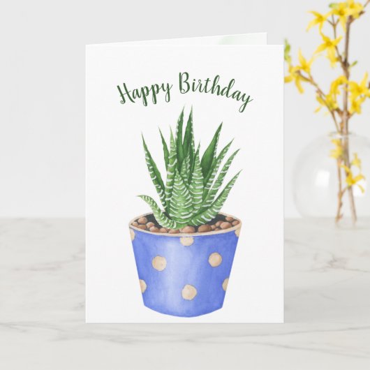 In Polka Dot Pot Karte (Gelbe Blume)