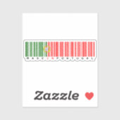 In Portugal hergestellter Barcode-Flagge Aufkleber (Blatt)
