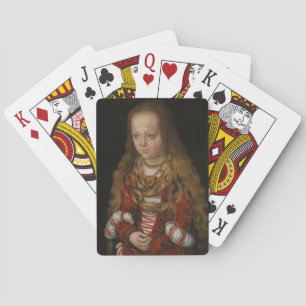 In Princess of Saxony, c.1517 (Öl/Öl) Spielkarten