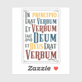 In Principio Erat Verbum Latin Bible Verse Aufkleber