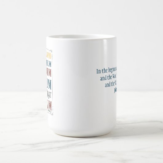 In Principio Erat Verbum Latin with English Kaffeetasse (Mittel)