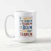 In Principio Erat Verbum Latin with English Kaffeetasse (Links)