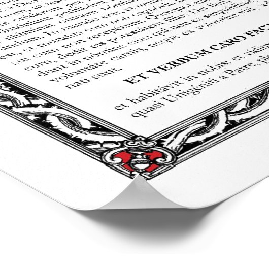 "In Principio" Side Altar Card Poster (Ecke)