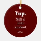 In Progress Burgund Doktorand Keramik Ornament (Vorne)