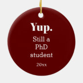 In Progress Burgund Doktorand Keramik Ornament (Hinten)