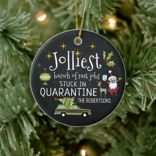 In Quarantäne stecken | Funny 2020 Keramik Ornament (Baum)
