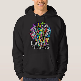 In Queens geborene November Skorpion Schütze Afro  Hoodie