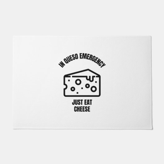 In queso emergency funny cheese pun jokes fußmatte (Vorderseite)