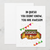 In Queso Funny Mexican Food Liebe Einladung (Vorne/Hinten)