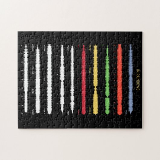 In Rainbows Soundwave Art Puzzle (Horizontal)