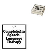 In Rede abgeschlossen - Briefmarke der Sprachthera Gummistempel (Stempel)