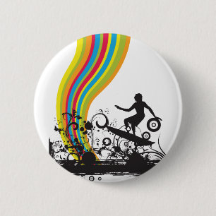 in Regenbögen surfen Button