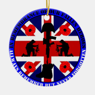 In Remembrance of our fallen UK Heroes Keramik Ornament