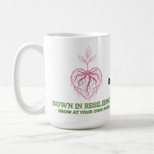 In Resilienz gesät Natur Herz Keim Bewusst Kaffeetasse