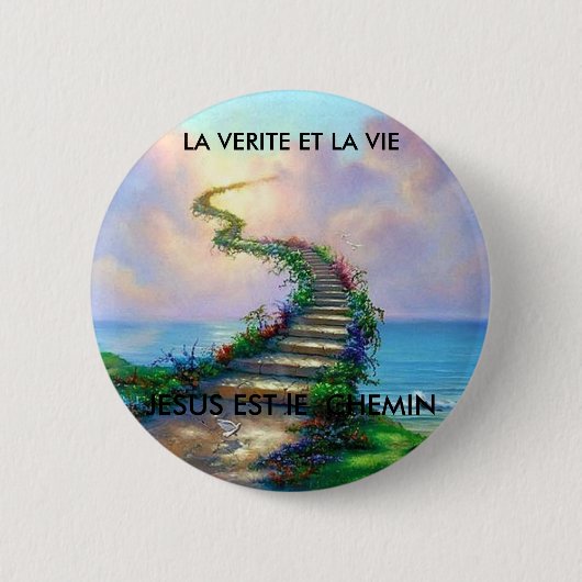 in Richtung des Himmels (3), JESUS EST der WEG, Button (Vorderseite)