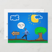 In Richtung Wahnsinn Postkarte (Vorne/Hinten)