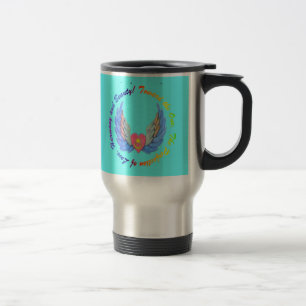 In Richtung zur einer Türkishintergrund-Tasse Reisebecher