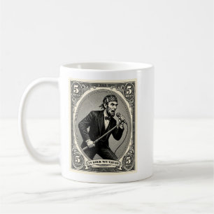 In Rock We Trust 5 Rocks Lincoln Sänger Kaffeetasse