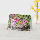 In rosa Blume Geburtskarte Karte (Gelbe Blume)