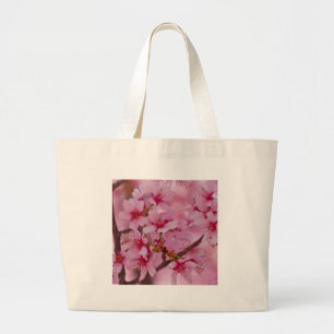 In Rosa gebadete japanische Kirschblüten Jumbo Stoffbeutel