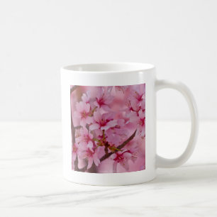 In Rosa gebadete japanische Kirschblüten Kaffeetasse