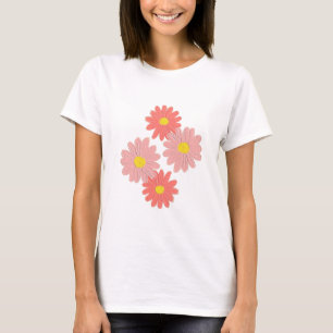 In Rosa und Braun blühend T-Shirt