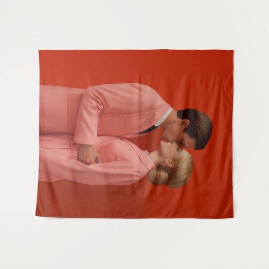 in roter Liebe Wandteppich (Vorderseite (Horizontal))