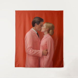 in roter Liebe Wandteppich